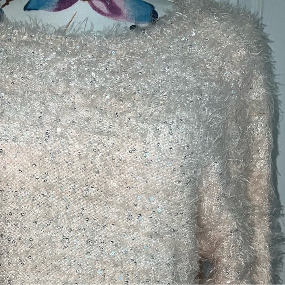 Anthony Richards Soft Sequined Light Pink Sweater - Picture 2 of 7